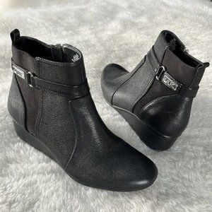 Anne Klein Sport Black Leather Booties
